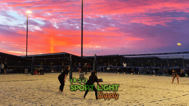 depth of sand volleyball court light pole