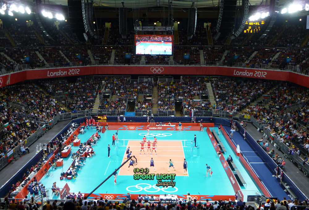 flood lights used in olympic games volleyball court