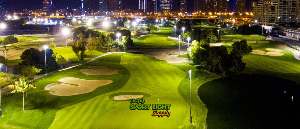 golf course and driving range lighting layout