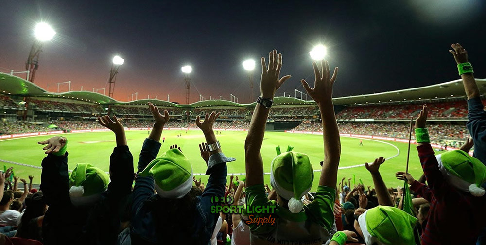 good lighting system creates atmosphere for cricket spectators