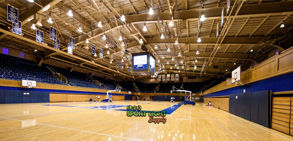 high lighting uniformity of indoor basketball gym