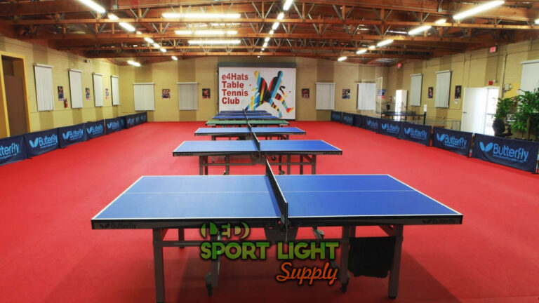 how many watts and lumens to light a table tennis room