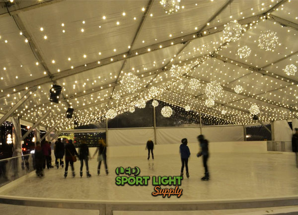 ice rink string lights