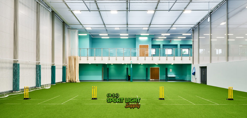 indoor cricket practice net high bay lighting
