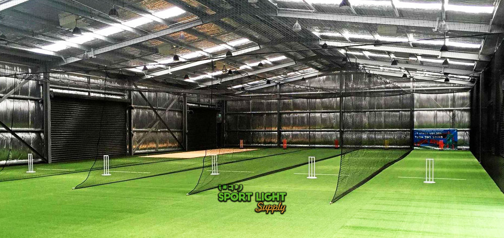 indoor cricket practice net lux and footcandle level