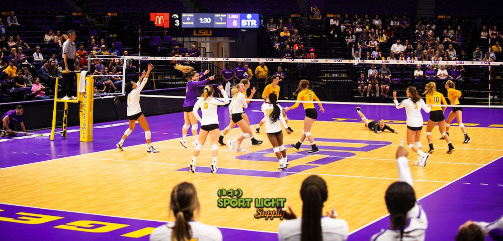 lighting uniformity for high school and college volleyball courts