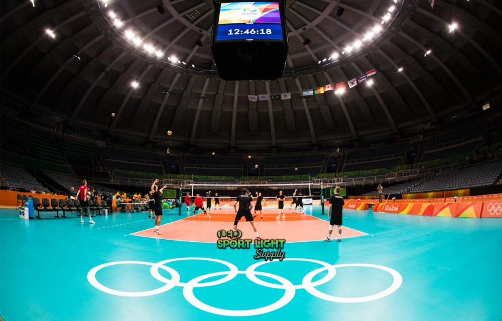 lux level for olympic games volleyball court lighting