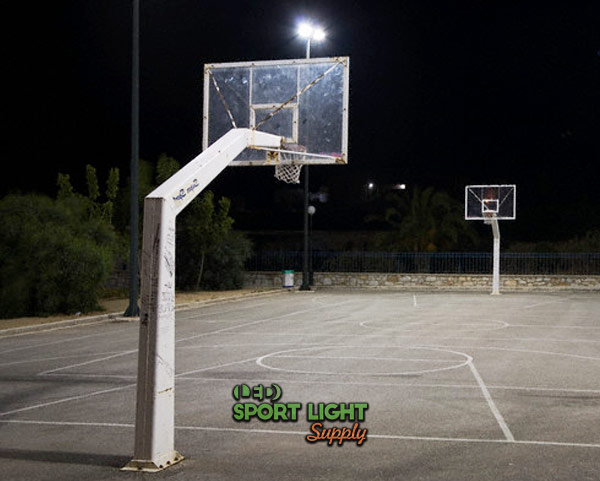 outdoor basketball court flood lights