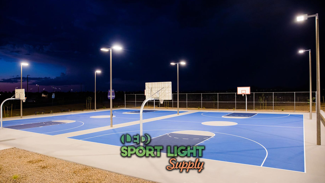 outdoor basketball court lighting ideas