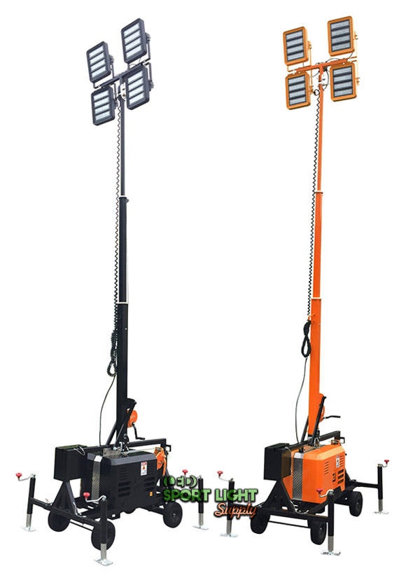 portable and temporary volleyball court light tower