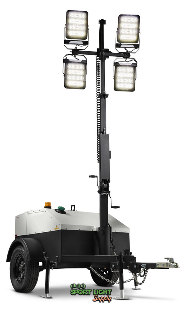 portable light tower for outdoor basketball court