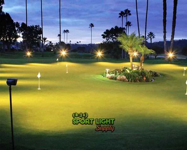 putting green lights for night golf practice