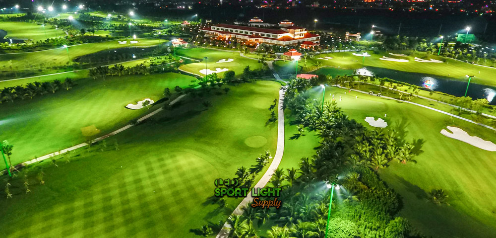 reducing golf course running cost by using solar flood lights