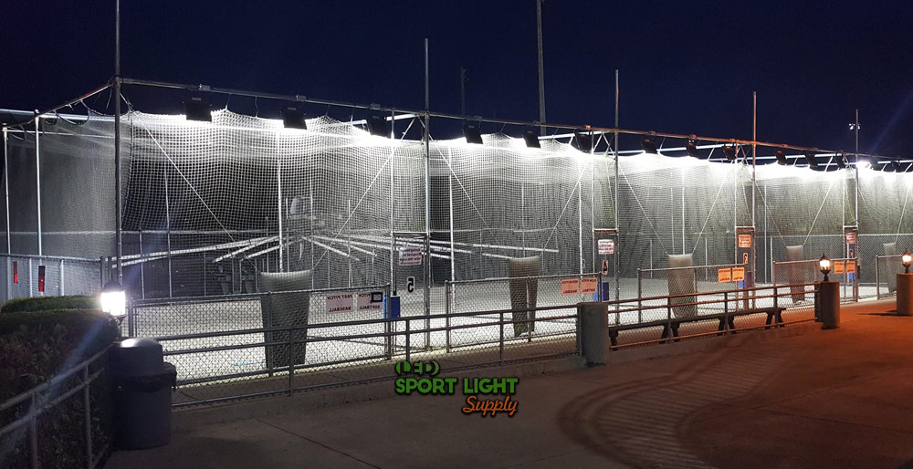 solar batting cage lighting system
