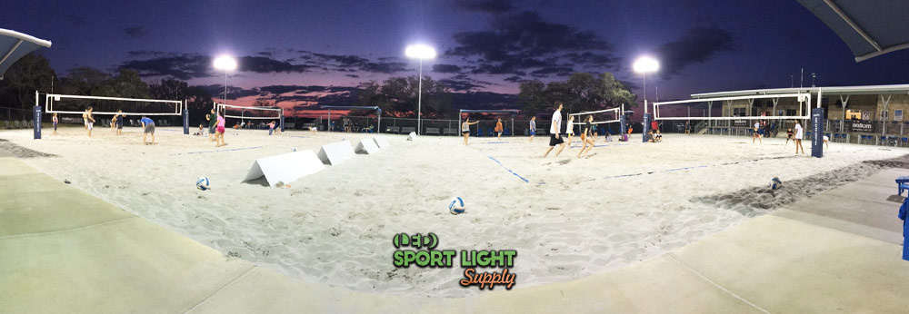 spot lights for sand volleyball court