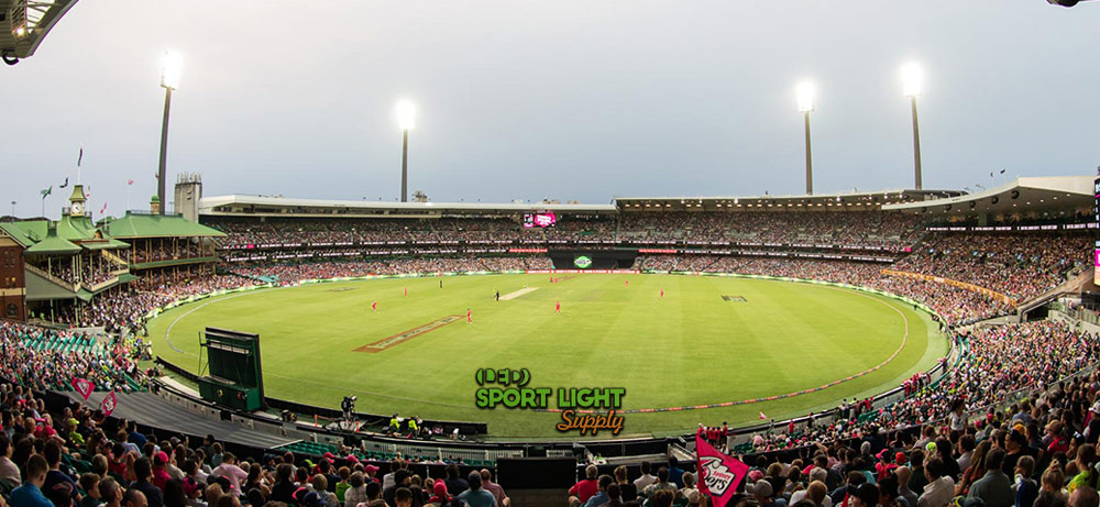 stadium light pole height for cricket tournament