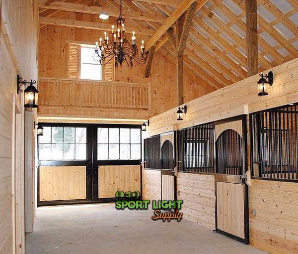 using chandelier in horse stall